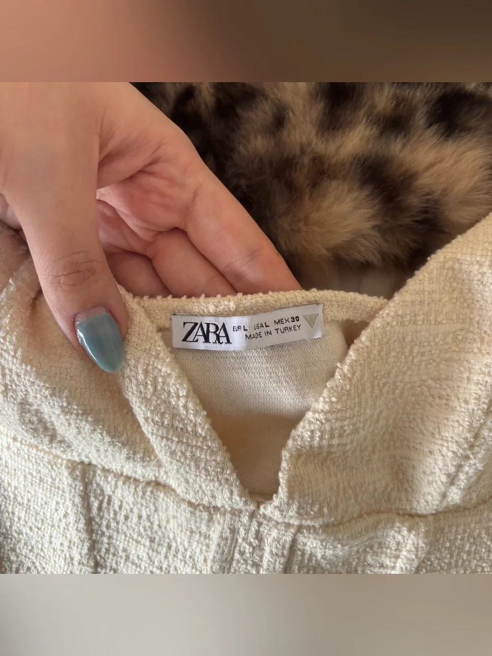 Textured Cream Zara Summer Corset Top - Picture 3 of 5